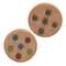 2/Set, Wooden Round Cookies