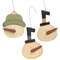 3/Set, Painted Snowman in Hat Ornaments