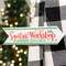Santa's Workshop Metal Hanging Sign;