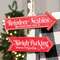 Reindeer & Sleigh Parking Metal Hanging Sign, 2 Asstd. 60448;