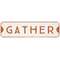 Gather White Metal Sign