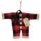 Santa's Jammies Buffalo Check Small Hanger Ornament