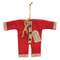 Santa's Jammies Red Small Hanger Ornament