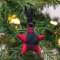 Red & Black Buffalo Check Fabric Star Hanger Ornament 15319Red & Black Buffalo Check Fabric Star Hanger Ornament 15319