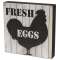 Fresh Eggs Chicken Silhouette Box Sign #36962