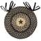 Braided Black Star Jute Chair Pad