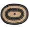 Braided Black Star Jute Placement;