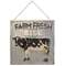 Farm Fresh Milk Gray Hanging Metal Sign