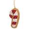 Beaded Candy Cane Fabric Ornament #CS38681