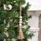 White Wooden Bead Ornament, 10.75" 60413;