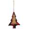 Red & Black Buffalo Check Tree Fabric Stitched Ornament