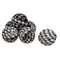 6 Set, Black & White Buffalo Check Rag Balls
