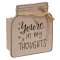 You're In My Thoughts Wooden Mason Jar Vase #36929