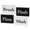 Bathroom Words Block Sign, 4 Asstd.