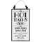 Hot Baths Sign with Beaded Hanger #37148