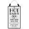 Hot Baths Sign with Beaded Hanger