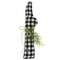 Black & White Buffalo Check Felt Peeking Bunny