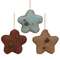3 Set, Primitive Flower with Rusty Jingle Bell Fillers