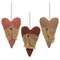 Stuffed Primitive Heart Ornament with Cheesecloth, 3 Asstd.