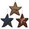 3 Set Distressed Stuffed Primitive Star Ornaments