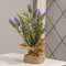 Purple Tabletop Wildflowers w/Burlap Base 18292