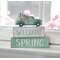 Welcome Spring Blocks w/Flower Truck, Set of 3 36823