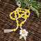 Yellow & White Bead Garland w/Flower Tag 36976;