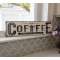 Coffee White Distressed Metal Sign 65316