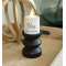 Black Wooden Pillar Candle Holder, 3.5" Tall 65331
