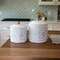 Aztec White Metal Canisters, 2/Set 70122;