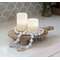 Oval Natural Wood Riser w/Jute Wrap Handle 70128;