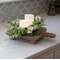 Rectangular Natural Wood Riser w/Jute Wrap Handle 70129;