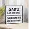 Dad's Bar & Grill Metal Sign 75051;