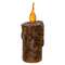 Twisted Flame Pillar - Burnt Mustard - 6" -