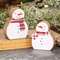 Snowmen w/Scarves Chunky Wooden Sitters, 2/Set 37156;