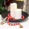 Red & White Bead Garland w/Tassel 37168;