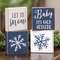 Let It Snow/Snowflake Square Block, 4 Asstd. 37188;