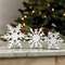 Distressed Chunky Wooden Snowflake Sitters, 3/Set 37251;