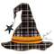 Buffalo Plaid Witch Hat Chunky Sitter
