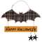 Happy Halloween Buffalo Plaid Bat Sign
