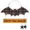 Happy Halloween Buffalo Plaid Bat Sign #37270