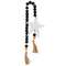 Black, Orange, & White Bead Garland with Spattered Star