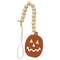 Natural Beaded Jack O Lantern Ornament