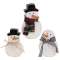 3 Set, Distressed Wooden Snowman with Scarf Sitters #37321