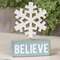 Wooden Snowflake on Believe Block 37340;