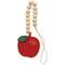 Natural Beaded Apple Ornament