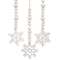 White Beaded Wooden Snowflake Cutout Ornament, 3 Asstd.