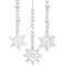 White Beaded Wooden Snowflake Cutout Ornament, 3 Asstd. #37345