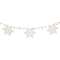 White Beaded Wooden Snowflake Cutout Garland #37349