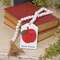 White Beaded "Farm Fresh" Apple Tag Garland